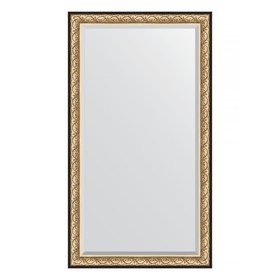 Зеркало напольное с фацетом в багетной раме, барокко золото 106 мм, 115x205 см