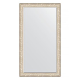 Зеркало напольное с фацетом в багетной раме, виньетка серебро 109 мм, 115x205 см