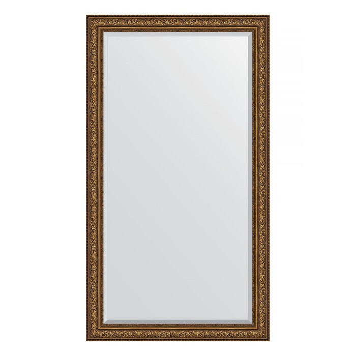 Зеркало напольное с фацетом в багетной раме, виньетка состаренная бронза 109 мм, 115x205 см   752724