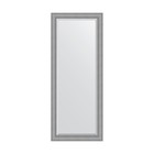 Зеркало напольное с фацетом  в багетной раме, серебряная кольчуга 88 мм, 82x202 см - Фото 1