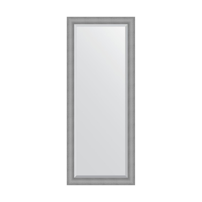 Зеркало напольное с фацетом  в багетной раме, серебряная кольчуга 88 мм, 82x202 см - Фото 1