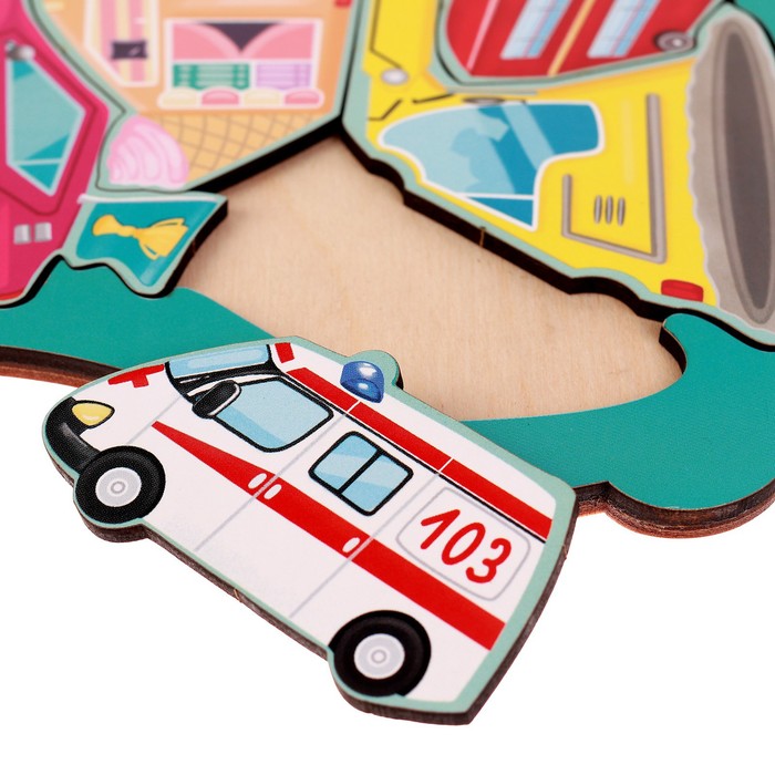 Пазл вкладыш «Люблю машинки» 51799