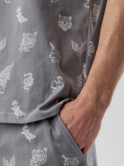 Пижама мужская (футболка, шорты) KAFTAN Tiger, размер 50