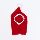 Шапочка новогодняя, флис, XS-S (ОМ 22-26, высота 20 см), бело-красная - фото 9894992