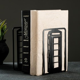 Держатель-подставка для книг "Лондон. Телефонная будка" набор 2шт, 15х10х10см, черный