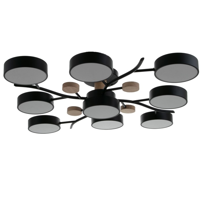 Люстра 1316/9BK LED 216Вт 3000-6000К черный 87х87х17 см BayerLux - Фото 1