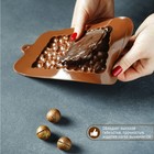 Форма для шоколада Доляна «Воздушный», силикон, 21×10,1×1 см, цвет коричневый - Фото 3