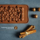 Форма для шоколада Доляна «Воздушный», силикон, 21×10,1×1 см, цвет коричневый - Фото 4