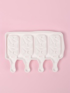 Форма для мороженого «Кристалл», силикон, 19×12.5×2.2 см, 4 ячейки, белая - Фото 3