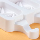 Форма для мороженого «Кристалл», силикон, 19×12,5×2,2 см, 4 ячейки, цвет белый - фото 4338093