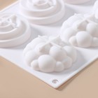 Форма для муссовых десертов и выпечки KONFINETTA «Карамелла», силикон, 29,5×17,2×2,5 см, 8 ячеек (d=6,5 см), цвет белый - Фото 5
