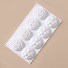 Форма для муссовых десертов и выпечки KONFINETTA «Карамелла», силикон, 29,5×17,2×2,5 см, 8 ячеек (d=6,5 см), цвет белый - фото 4338105