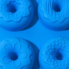 Форма для выпечки Доляна «Сладости. Пончики в глазури», силикон, 27,2×16,4×3,2 см, 6 ячеек, цвет МИКС - Фото 5