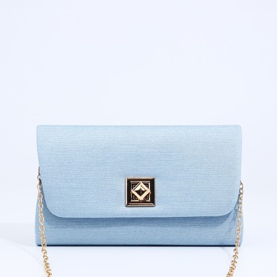 Сумка-клатч на магните, цвет голубой