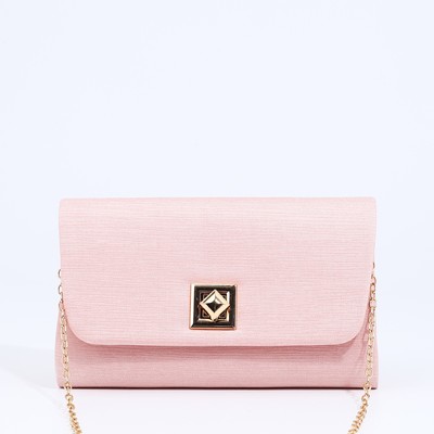 Сумка-клатч на магните, цвет розовый