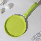 Сковорода блинная Trendy style, d=20 см, пластиковая ручка, антипригарное покрытие, цвет зелёный - Фото 2