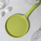 Сковорода блинная Trendy style, d=24 см, пластиковая ручка, антипригарное покрытие, цвет зелёный - Фото 2