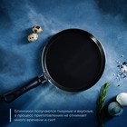 Сковорода блинная Доляна Promo, d=22 см, пластиковая ручка, антипригарное покрытие, алюминий, бордовая - Фото 3