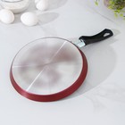 Сковорода блинная Доляна Promo, d=22 см, пластиковая ручка, антипригарное покрытие, алюминий, бордовая - Фото 9