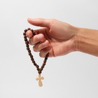 Чётки «Православные», деревянные, 33 бусины, с крупным крестом, вишнёво-коричневые - Фото 2