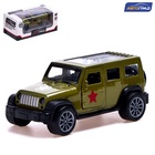 Машинка металлическая «Армия», 1:48, инерция, открываются двери, цвет зелёный - Фото 4