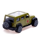 Машинка металлическая «Армия», 1:48, инерция, открываются двери, цвет зелёный - Фото 7
