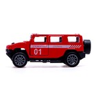 Машина металлическая «Пожарная служба», 1:48, инерция, открываются двери, цвет красный - Фото 2