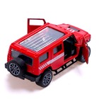 Машина металлическая «Пожарная служба», 1:48, инерция, открываются двери, цвет красный - Фото 3