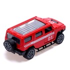 Машина металлическая «Пожарная служба», 1:48, инерция, открываются двери, цвет красный - Фото 4
