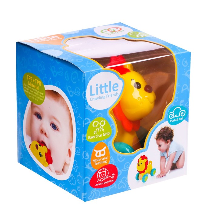 Каталка «Львёнок», мягкая грива и хвостик для прорезывания зубов 51822