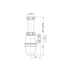 Сифон для мойки Akvater, 1 1/2" х 40 мм, без выпуска 7509242