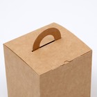 Упаковка под один капкейк, крафт, 9,2 х 9,2 х 11,1 см - Фото 2