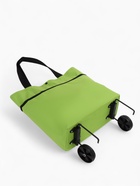 Сумка хозяйственная складная на кнопке, 2 колеса, 40×12×30 см, зелёная - Фото 5