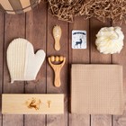 Подарочный набор новогодний Этель "Олени" полотенце 70х140см и аксессуары (4 предм) - фото 39663481