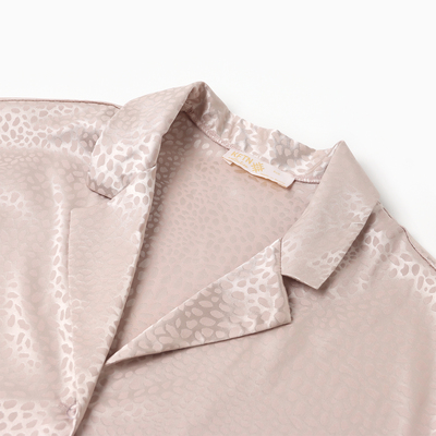 Пижама женская (рубашка, брюки) KAFTAN «Леопард», цвет кофейный, размер 48-50