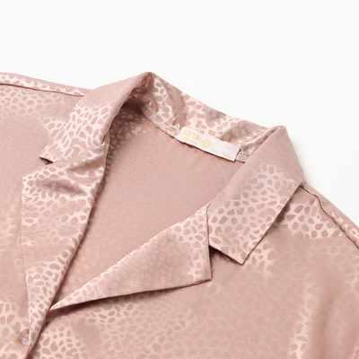Пижама женская (рубашка, брюки) KAFTAN «Леопард», золотая, размер 48-50