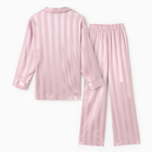 Пижама женская (рубашка, брюки) KAFTAN "Полоска", пудровый, р.44-46 - Фото 11