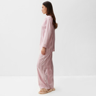 Пижама женская (рубашка, брюки) KAFTAN "Полоска", пудровый, р.44-46 - Фото 4