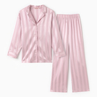 Пижама женская (рубашка, брюки) KAFTAN "Полоска", пудровый, р.44-46 - Фото 6