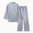 Пижама женская (рубашка, брюки) KAFTAN "Полоска", серо-голубой, р.52-54 - Фото 11