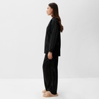Пижама женская (рубашка, брюки) KAFTAN "Полоска", черный, р.40-42 - Фото 3