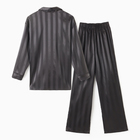 Пижама женская (рубашка, брюки) KAFTAN "Полоска", черный, р.44-46 - Фото 11