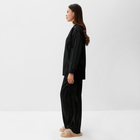 Пижама женская (рубашка, брюки) KAFTAN "Полоска", черный, размер 48-50 - Фото 3