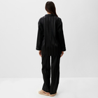 Пижама женская (рубашка, брюки) KAFTAN "Полоска", черный, размер 48-50 - Фото 4
