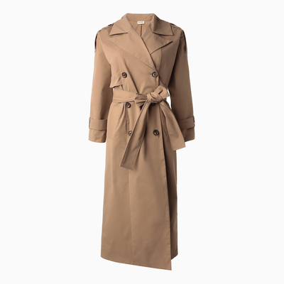 Плащ женский MINAKU: Casual Collection, бежевый, размер 44