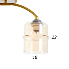 Люстра 1081/2GD 40Вт Е27 золото 37х14х25 см BayerLux 5443288