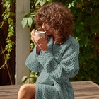 Халат вафельный женский удлинённый Этель «Boho» размер 42-44, цвет мятный, 100% хлопок, 290 г/м² - Фото 5