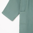 Халат вафельный женский удлинённый Этель «Boho» размер 54-56, цвет мятный, 100% хлопок, 290 г/м² - Фото 9