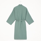 Халат вафельный женский удлинённый Этель «Boho» размер 54-56, цвет мятный, 100% хлопок, 290 г/м² - Фото 10