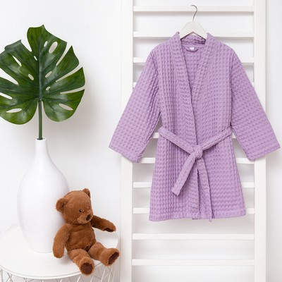 Халат вафельный детский «Крошка Я» Boho, размер 30 (98-104 см), сиреневый